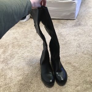 Target black leather over the knee boots